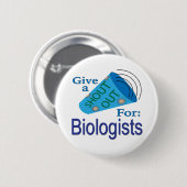 Uitzoeken voor biologen ronde button 5,7 cm (Voorkant /achterkant)