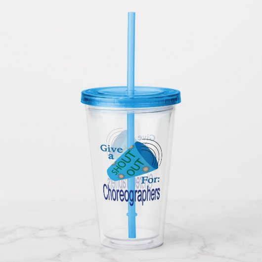 Uitzoeken voor choreografen acryl drinkbeker (Voorkant)