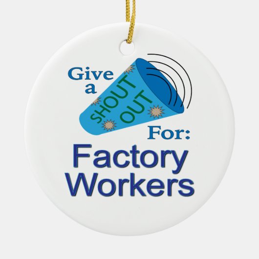 Uitzoeken voor fabrieksarbeiders keramisch ornament (Voorkant)