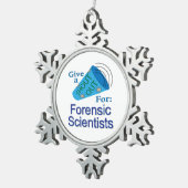 Uitzoeken voor forensische wetenschappers tin sneeuwvlok ornament (Rechts)