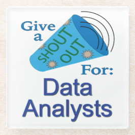 Uitzoeken voor gegevensanalisten glazen onderzetter