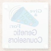 Uitzoeken voor genetische raadgevers glazen onderzetter (Achterkant)