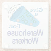 Uitzoeken voor huisarbeiders glazen onderzetter (Achterkant)