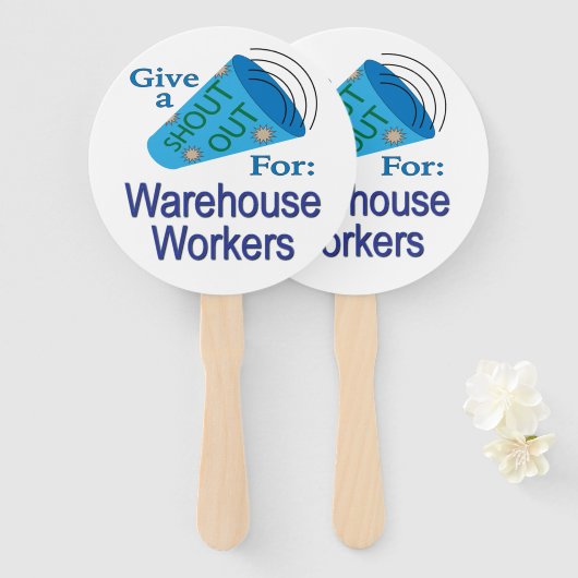 Uitzoeken voor huisarbeiders handwaaier (Voorkant en achterkant)