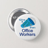 Uitzoeken voor kantoormedewerkers ronde button 5,7 cm (Voorkant /achterkant)