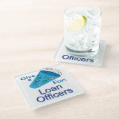 Uitzoeken voor lenende officieren glazen onderzetter (Schuin)