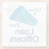 Uitzoeken voor lenende officieren glazen onderzetter (Achterkant)