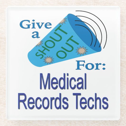 Uitzoeken voor medische archieftechnieken glazen onderzetter (Voorkant)