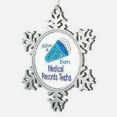 Uitzoeken voor medische archieftechnieken tin sneeuwvlok ornament (Rechts)