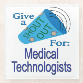 Uitzoeken voor medische technologen glazen onderzetter