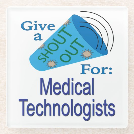 Uitzoeken voor medische technologen glazen onderzetter (Voorkant)