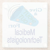 Uitzoeken voor medische technologen glazen onderzetter (Achterkant)