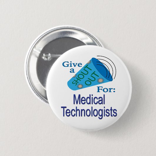 Uitzoeken voor medische technologen ronde button 5,7 cm (Voorkant /achterkant)