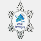 Uitzoeken voor medische technologen tin sneeuwvlok ornament (Rechts)