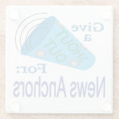 Uitzoeken voor nieuwsberichten glazen onderzetter (Achterkant)