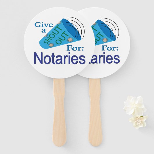 Uitzoeken voor notarissen handwaaier (Voorkant en achterkant)