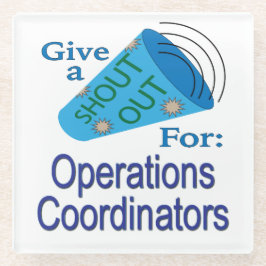 Uitzoeken voor operationele coördinatoren glazen onderzetter