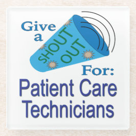 Uitzoeken voor patiënttechnici glazen onderzetter