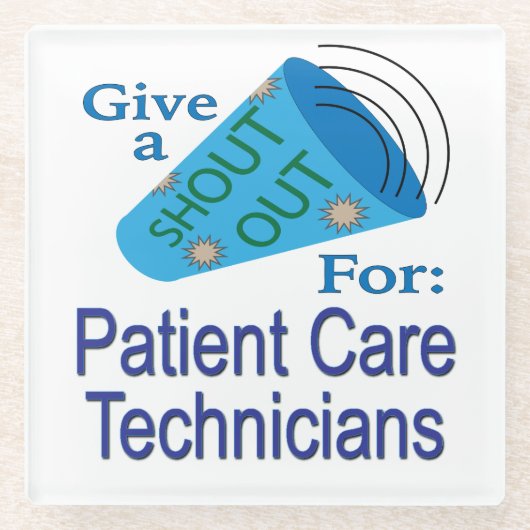 Uitzoeken voor patiënttechnici glazen onderzetter (Voorkant)