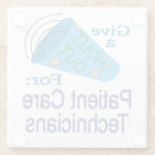 Uitzoeken voor patiënttechnici glazen onderzetter (Achterkant)