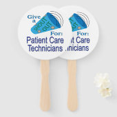 Uitzoeken voor patiënttechnici handwaaier (Voorkant en achterkant)