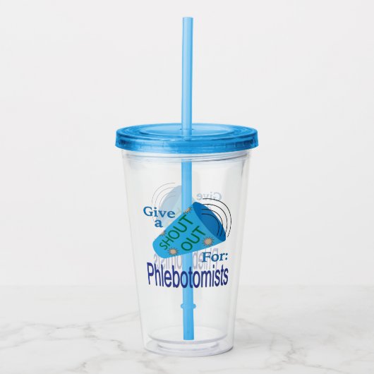Uitzoeken voor phlebotomisten acryl drinkbeker (Voorkant)