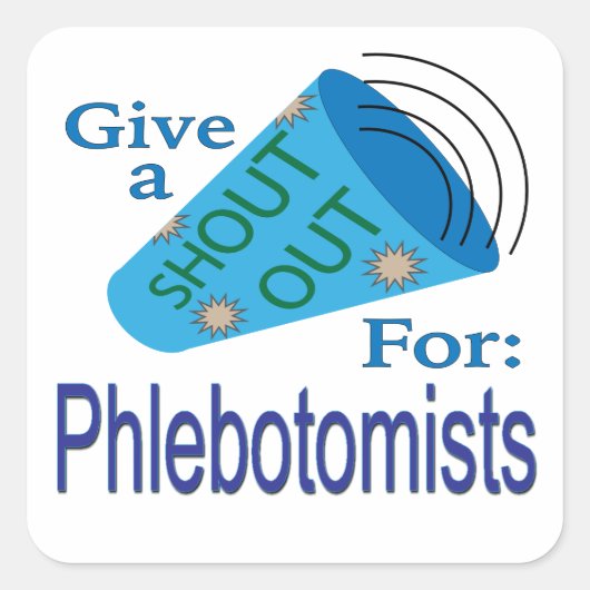 Uitzoeken voor phlebotomisten vierkante sticker (Voorkant)