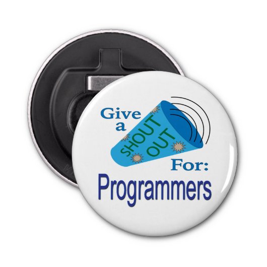 Uitzoeken voor programmeurs button flesopener (Voorkant)