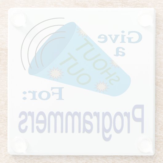 Uitzoeken voor programmeurs glazen onderzetter (Achterkant)