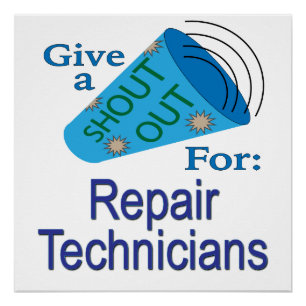 Uitzoeken voor reparateurs perfect poster