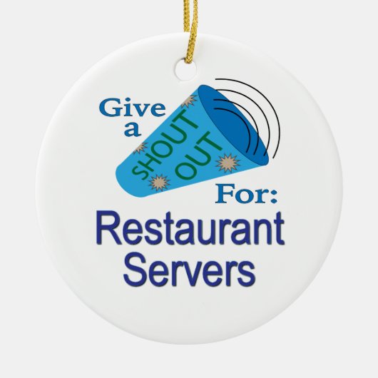 Uitzoeken voor restaurantservers keramisch ornament (Voorkant)