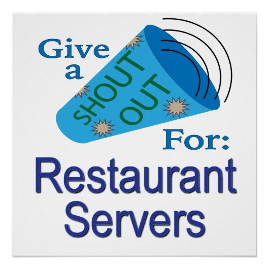 Uitzoeken voor restaurantservers perfect poster (Voorkant)