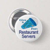 Uitzoeken voor restaurantservers ronde button 5,7 cm (Voorkant /achterkant)