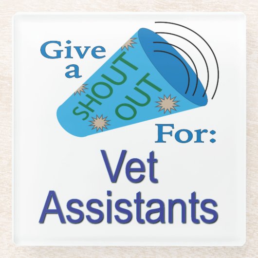Uitzoeken voor Vet Assistants Glazen Onderzetter (Voorkant)