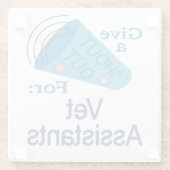 Uitzoeken voor Vet Assistants Glazen Onderzetter (Achterkant)