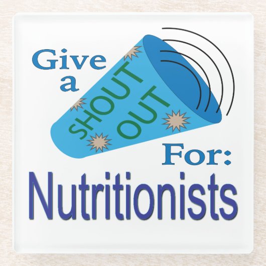 Uitzoeken voor voedingsdeskundigen glazen onderzetter (Voorkant)