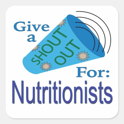 Uitzoeken voor voedingsdeskundigen vierkante sticker (Voorkant)