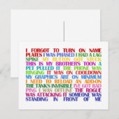 Uitzonderingen bij teruggave van oorlogstuig briefkaart (Voorkant / Achterkant)