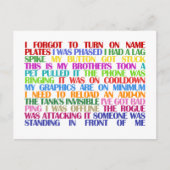 Uitzonderingen bij teruggave van oorlogstuig briefkaart (Voorkant)