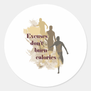 Uitzonderingen Inspirerend Fitness van calorieën Ronde Sticker