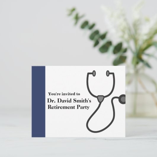 Uitzonderingsuitnodiging voor artsen uitnodiging briefkaart (Staand voorkant)