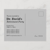 Uitzonderingsuitnodiging voor artsen uitnodiging briefkaart (Achterkant)