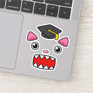 Uitzonderlijk Afstuderen kat Sticker