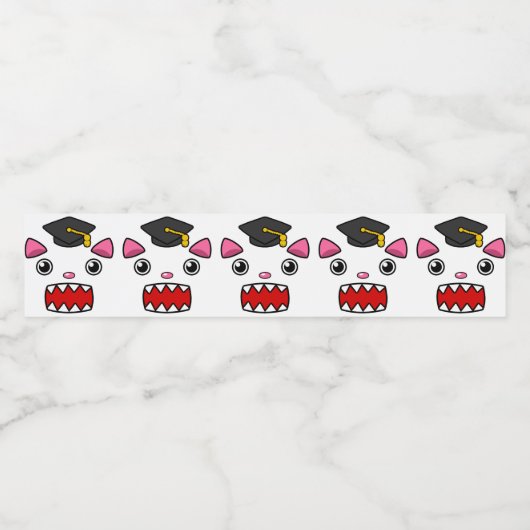 Uitzonderlijk Afstuderen kat Waterfles Etiket (Enkel label)