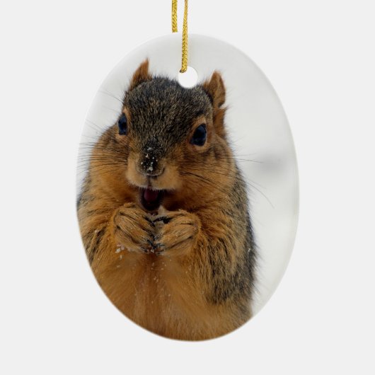 Uitzonderlijk eekhoorn keramisch ornament (Achterkant)
