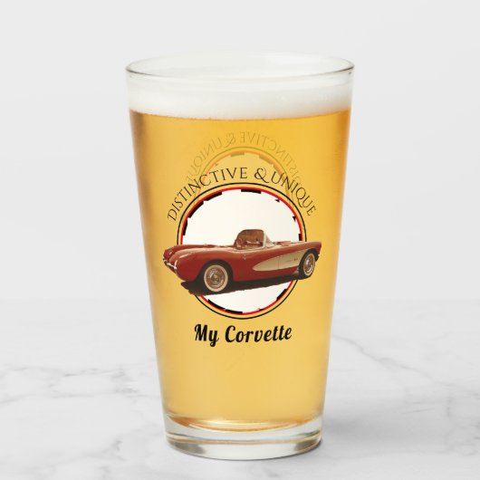 Uitzonderlijk en uniek, Mijn korvet Glass Cup Glas (Voorkant gevuld)