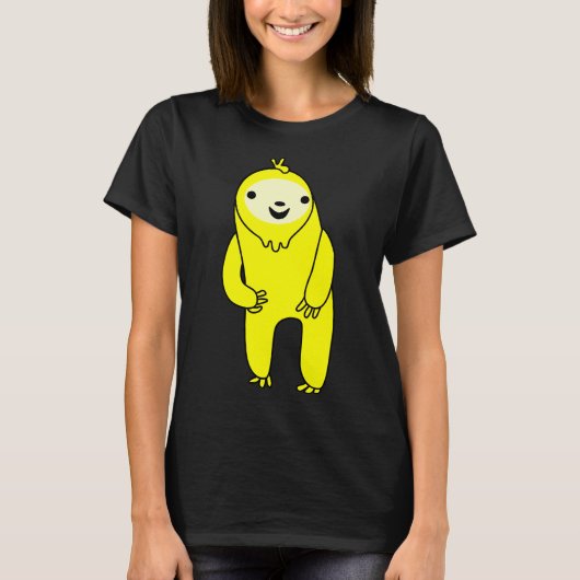Uitzonderlijk gele sleuf t-shirt (Voorkant)