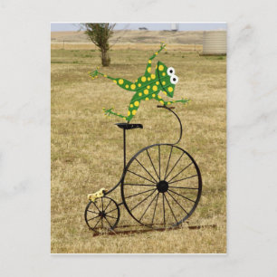 Uitzonderlijk kikker op een bijenkooi briefkaart