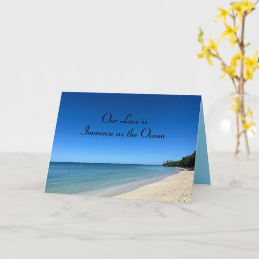 Uitzonderlijk mooi, oceaan scene, liefde Kaart (Gele Bloem)