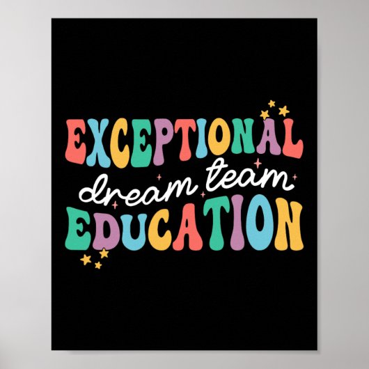 Uitzonderlijk onderwijs Dream Team Speed ESE Teach Poster (Voorkant)